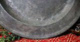 18th Century Pewter Charger Stone Fruit and Festive Holiday Greens