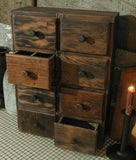 Antique Primitive Apothecary Ten Drawer Box