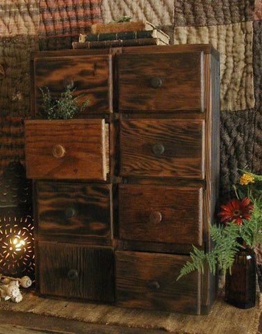 Antiques Apothecary 10 Drawer Primitive Box Charming Buttery Inspiration