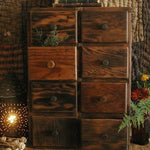 Antique Primitive Apothecary Ten Drawer Box