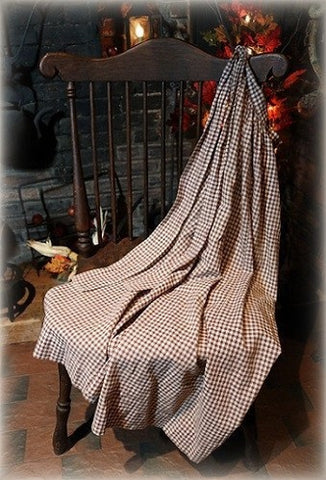 Antique Homespun Apron Brown Check