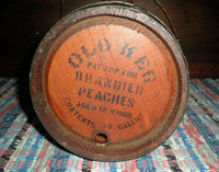 Antique Primitive Wooden Barrel Brandied Peaches Warm Bittersweet Hue