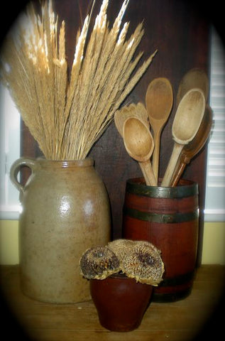 Antique Primitive Wooden Barrel Brandied Peaches Warm Bittersweet Hue