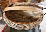Antique Splint Melon Basket Special Oval Form