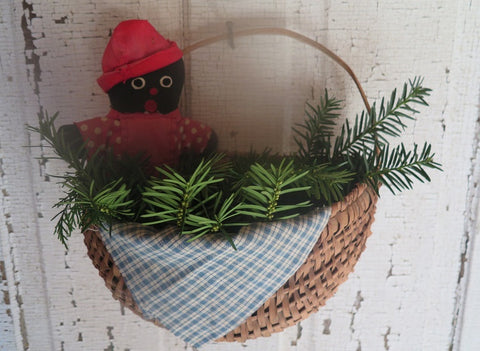 Antique Wall Half Basket Gathering