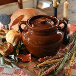 Bean Pot Redware Color Vintage with Autumn Flavor