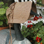 1800 ~ 1910 Antique Brown Ticking Bonnet Found on Virginia's Eastern Shore