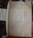 Early Calico Cloth Covered Book Circa 1893 with Candleholder