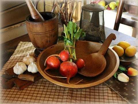 Bowl in Brown Paint and Butter Paddle Gathering