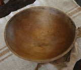 Wooden Bowl Nice Deep Rim and Butter Paddle