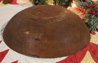 19th Century Turned Wooden Bowl with Painted Winter Landscape