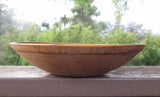 Old Primitive Bowl Marked Munising with Well Defined Rim Lip