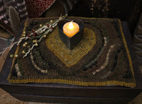 Late 18th Century Walnut Box with Hooked Heart Rug