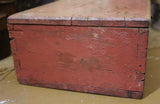 Early 19th Century Box in Salmon Paint