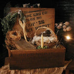 Antique Walter Baker & Co Chocolate Box Lid Buttocks Basket Child's Book Gathering