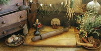 Antique Primitive Breadboard with Rolling Pin
