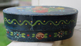 Oval Bentwood Brides Box Paint Decorated