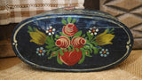 Oval Bentwood Brides Box Paint Decorated