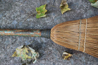 Bewitching Old Pair of Child's Brooms in Paint