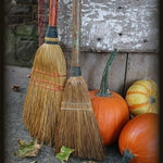 Bewitching Old Pair of Child's Brooms in Paint