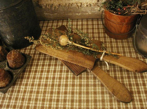 Antique Butter Pats Paddle Scotch Hands Warm Patina