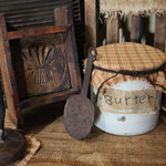 18th Century Forged Iron Butter Pat with Crock
