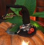 Candle Primitive Halloween with Witches Hat Enchanting