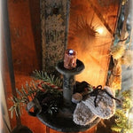 Tin Candleholder Wall Mount Winter Gathering