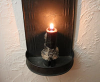 Tin Candle Sconce Raised Decoration 18th Century