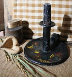 Sampler Endearing Home Saying and Push Up Tole Candlestick