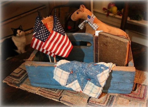 Carrier in Blue Paint Schneeman Horse Americana Gathering