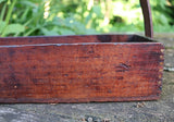 Rare Antique Primitive Carrier with Potted Posies