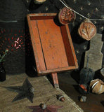 Putz Sheep with Primitive Toy Cart in Bittersweet Paint Autumn