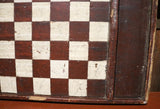 Antique 19th Century Checkerboard Warm Nutmeg Brown Paint