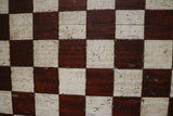 Antique 19th Century Checkerboard Warm Nutmeg Brown Paint