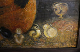 Mother Hen and Baby Chicks Oil Painting