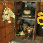 Chicken Crate Make ~ Do Buttery with Corn Husk Garland and Light