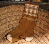 Childs Socks Brown Checked Sweet