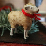 Childs Dustpan Putz Sheep Holiday Gathering