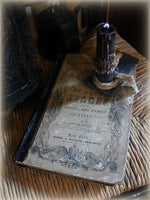 Child's Reader Wilson dated 1860 and Book Light