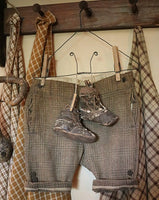Old Winter Woolen Britches with Leather Baby Shoes Sweet