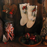 Child's Handknit Crochet Stockings Christmas Flavor Sweet