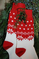 Beautiful Red and White Christmas Stockings