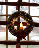 Christmas Wreath Vintage Style Lights Up Beautiful