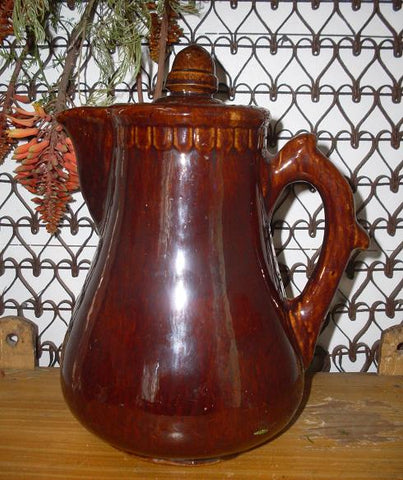 Antique Rockingham Glaze Coffee Pot Perfect for your Stepback Cupboard