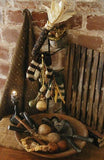 Antique Corn Dryer Primitive Gourds Autumn Mittens
