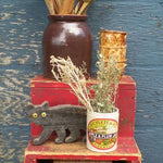 Primitive Cubby Riser Old REd Paint Great Display Piece