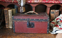 Document Box Studded in Red Paint