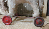 Dog Pull Toy Red Wheels Sweet