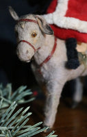 German Donkey with Vintage Santa Christmas Gathering